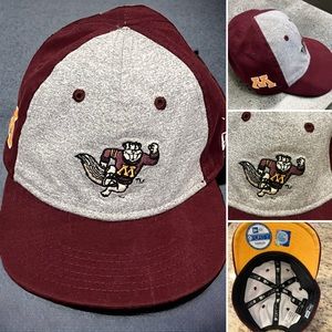 NWOT Minnesota Golden Gophers Goldy Embroidered Youth Stretch New Era Hat